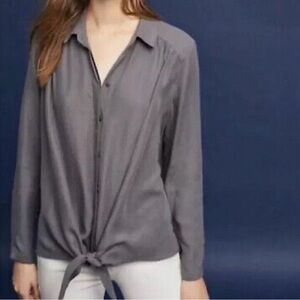 Anthropologie Maeve Tuesday Tie Blouse